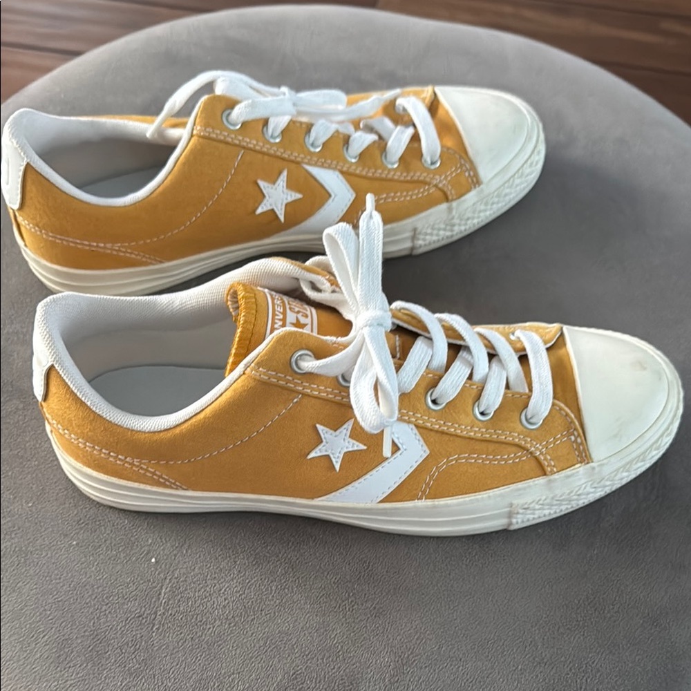 Converse Yellow White Sneakers Low-Top Canvas